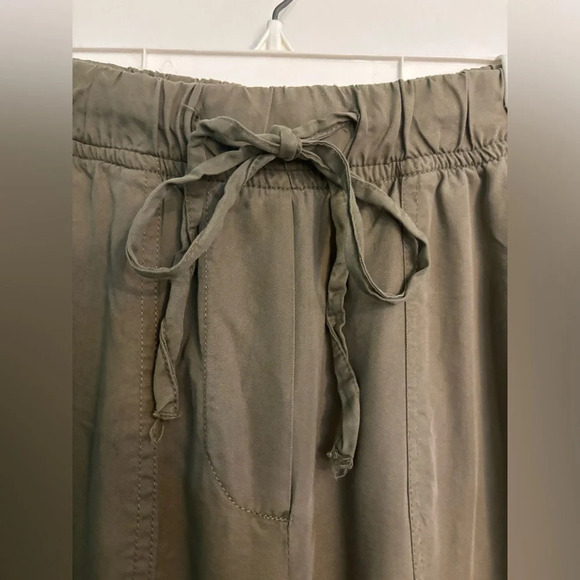 Japna Womens Army Green Multi pocket Drawstring Elastic Waist Joggers Sz Medium - Picture 9 of 13
